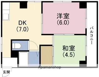 メロディハイツ吉積【3階】の間取り