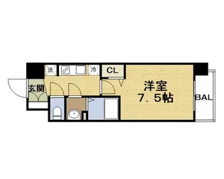 プレサンス大阪都島エレナード【8階】の間取り