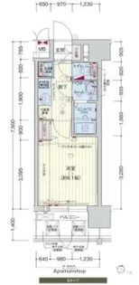 プレサンス梅田北ザ・ライブ【2階】の間取り