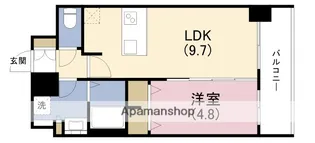 プレサンス大阪福島シエル【12階】の間取り
