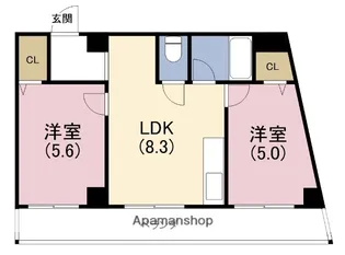 シティコート福島【4階】の間取り