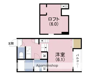 ブランジーノ塚本【2階】の間取り