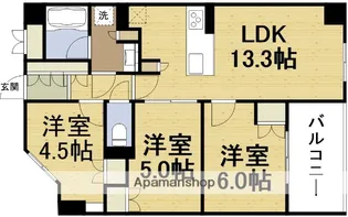 グレイスロワ福島【4階】の間取り
