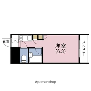 ロマネスク姫島【3階】の間取り