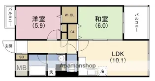 アリュレ御幣島【2階】の間取り