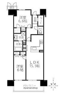 ジオ福島野田THEMARKS【19階】の間取り