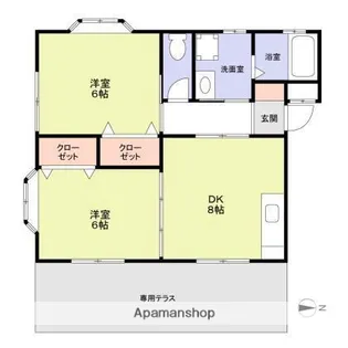 コーラルガーデンA棟【1階】の間取り