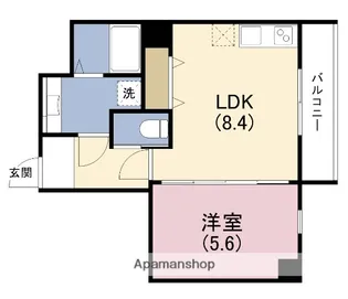 プライムコート西九条【5階】の間取り