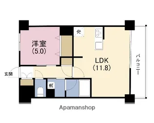 コゥジィコート御幣島駅前【5階】の間取り