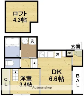 グランハイツ姫島【2階】の間取り