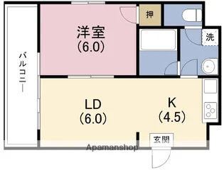 アトラスハイツ姫島【1階】の間取り