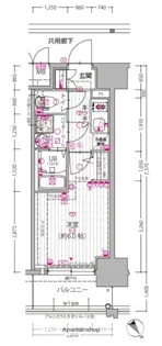 エスリード大阪プライムゲート【2階】の間取り