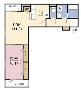 大阪府大阪市此花区春日出中2丁目【アパート】の間取り