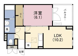 大阪府大阪市此花区春日出中2丁目【アパート】の間取り