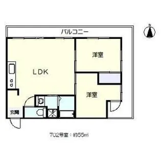 カーサ日本橋【7階】の間取り
