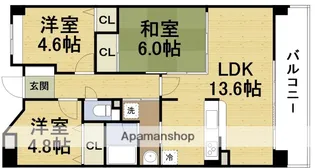 キングマンション福島Ⅵ【3階】の間取り