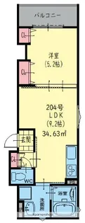 ラモーナ加島Ⅲ【2階】の間取り