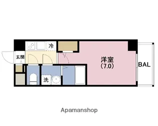 S−RESIDENCE福島玉川DEUX【9階】の間取り