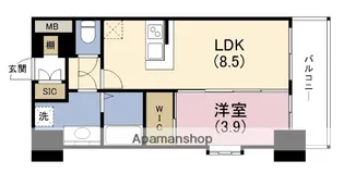 エスリードレジデンス梅田マークス【8階】の間取り