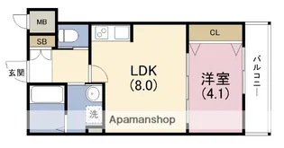H−MAISON御幣島Ⅲ【1階】の間取り