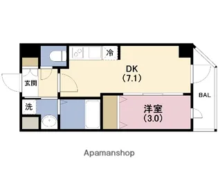 アドバンス大阪フルーヴ【14階】の間取り
