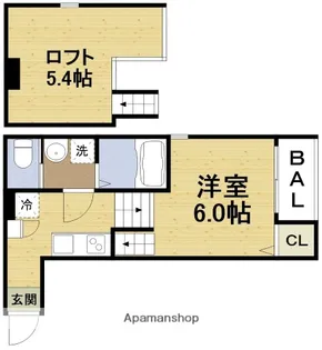 ハーモニーテラス花川Ⅱ【2階】の間取り