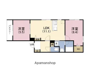 ベルウッド加島4【1階】の間取り