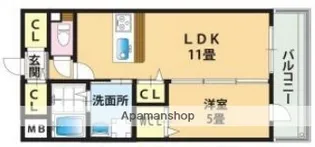 ルアーナ姫島【3階】の間取り