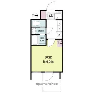 セレニテフラン新大阪【6階】の間取り