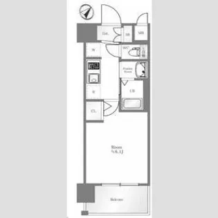 エステムコート難波WESTーSIDE Ⅵ グラッド【3階】の間取り