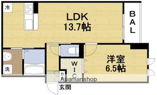 サニーレジデンス鷺洲A【2階】の間取り