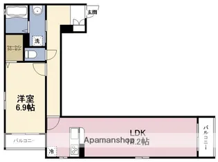 サニーレジデンス鷺洲A【2階】の間取り