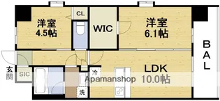 スプランディッド梅田グランノース【7階】の間取り