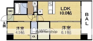 スプランディッド梅田グランノース【5階】の間取り