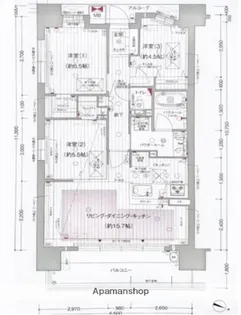 ハルモシティ【15階】の間取り