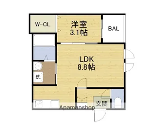ハーモニーテラス伝法Ⅴ【1階】の間取り