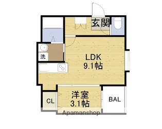 ハーモニーテラス伝法V【1階】の間取り