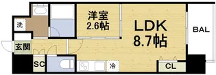 ジオエント福島野田レジデンス【15階】の間取り
