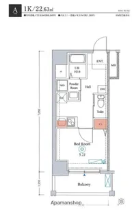 エストゥルースプラス大阪福島【2階】の間取り