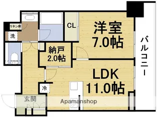 ザ・パークハウス大阪梅田タワー【17階】の間取り