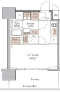 ジオエント梅田北リバーフロント【4階】の間取り