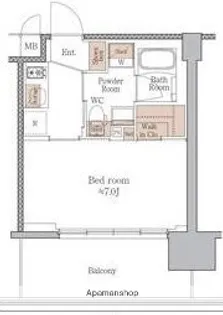 ジオエント梅田北リバーフロント【4階】の間取り