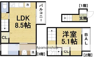 ROYAL RESIDENCE大和田パークフロント【2階】の間取り