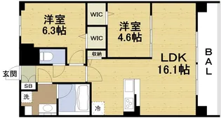 アウトフィールド海老江【8階】の間取り