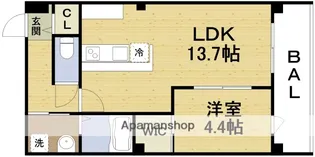 サンティエ福島吉野【7階】の間取り