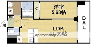 プレジオ塚本ASIAN【2階】の間取り