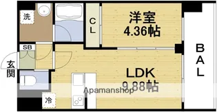 プレジオ塚本ASIAN【3階】の間取り