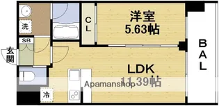 プレジオ塚本ASIAN【2階】の間取り