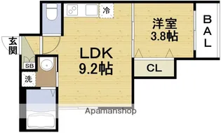 トレヴィオナ出来島【1階】の間取り
