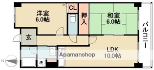 山田マンションビューテラス【4階】の間取り